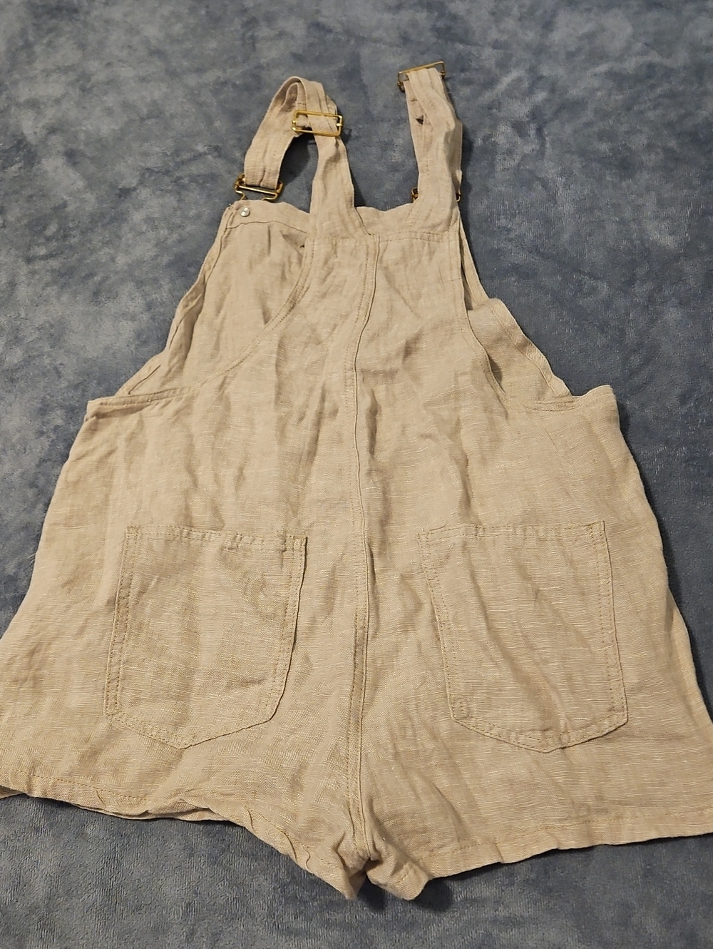 Linen Overall Shorts - Picture 4 of 4